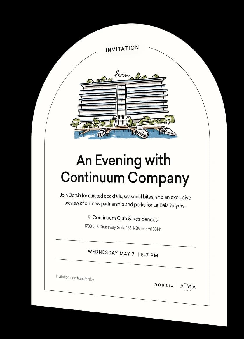 Invitation — An evening with Continuum Company, Miami