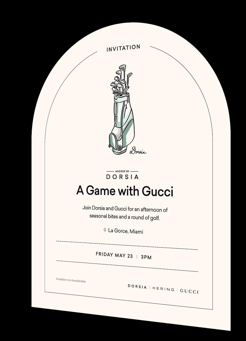 Invitation — A Game with Gucci, La Gorce, Miami